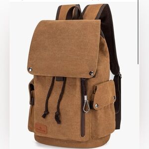Brown Canvas Backpack